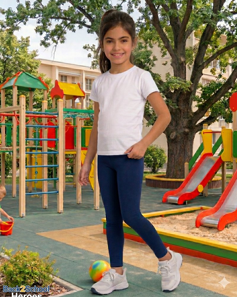Leggings Blu Comodi per Scuola